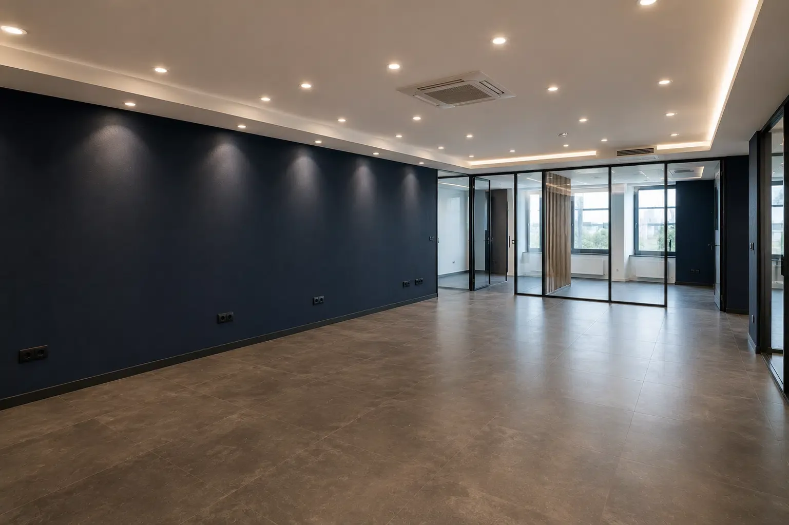 Open-space kancelarija posle adaptacije poslovnog prostora u Beogradu